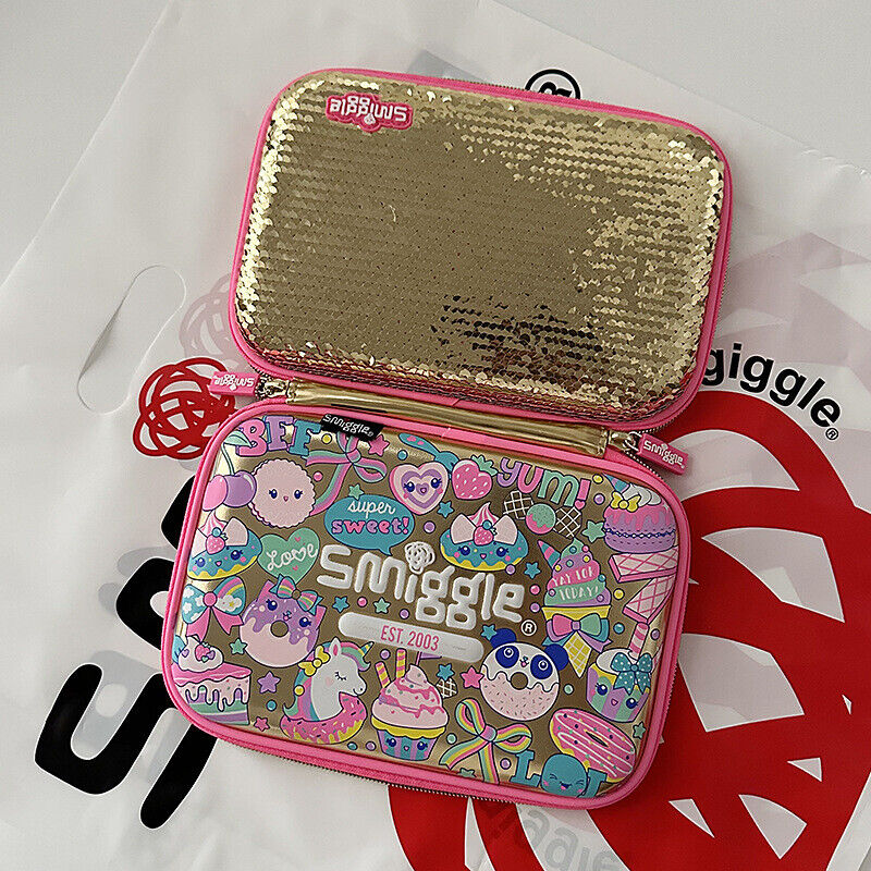 Smiggle embossed large pencil case (girls) - Kidspark