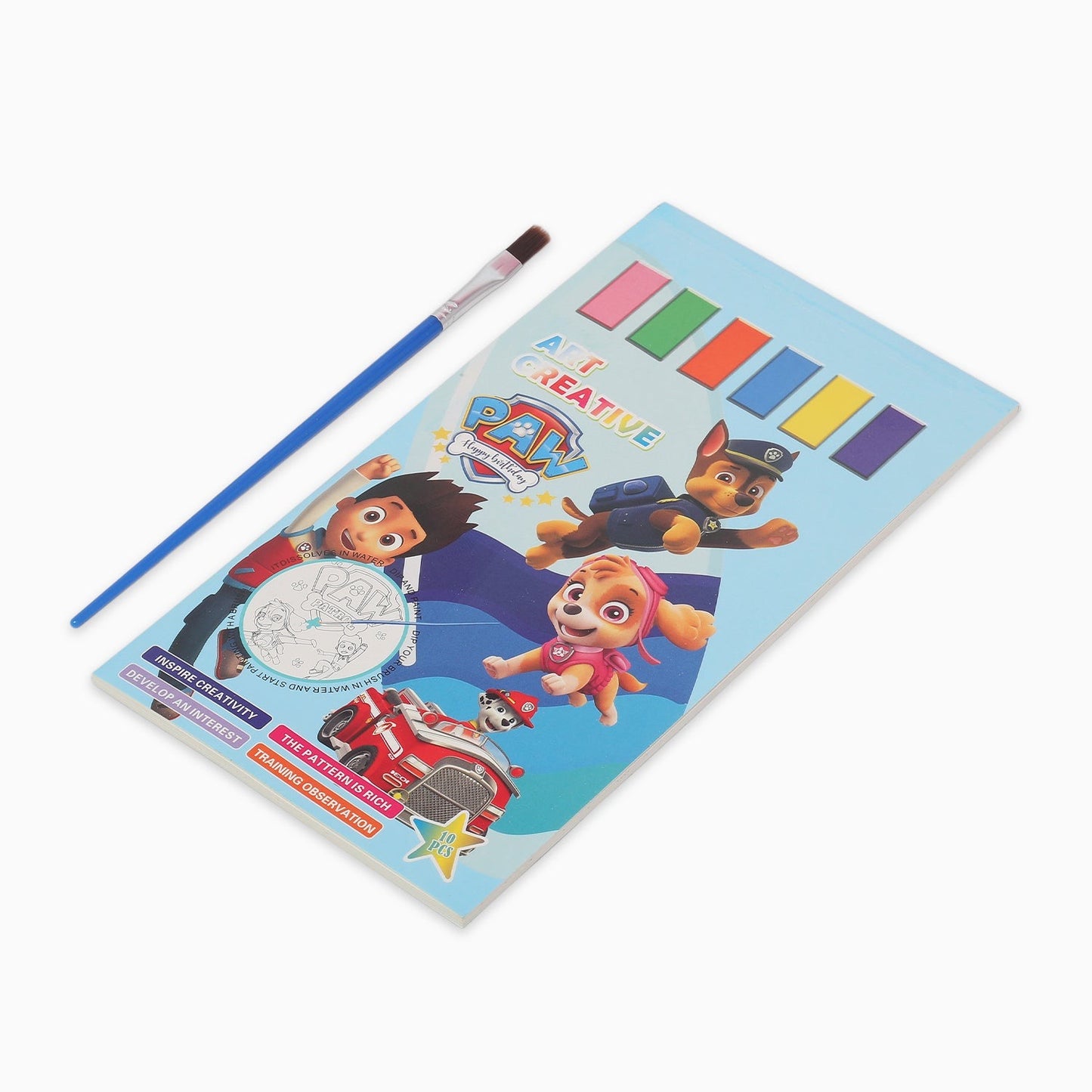 paint book with printed pages & inbuilt color-random boy print-for your painting solutions - Kidspark