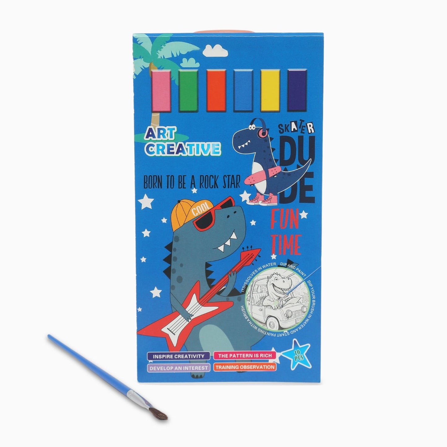 paint book with printed pages & inbuilt color-random boy print-for your painting solutions - Kidspark