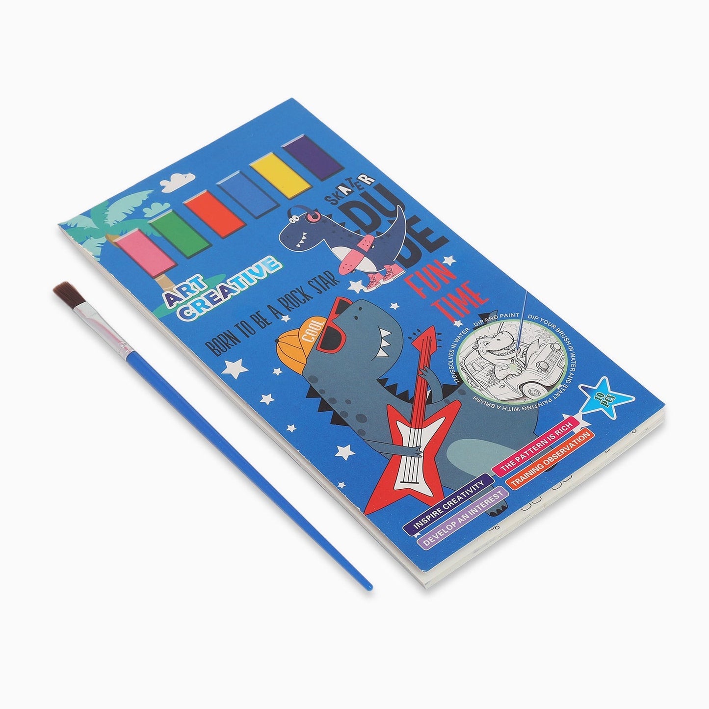 paint book with printed pages & inbuilt color-random boy print-for your painting solutions - Kidspark