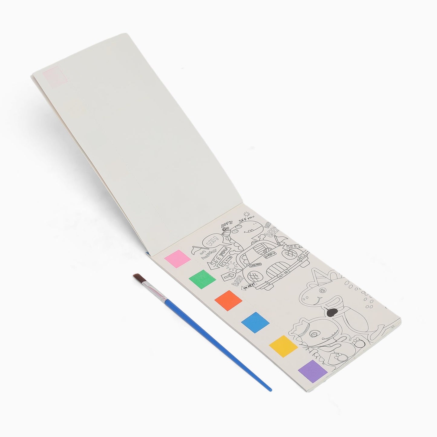 paint book with printed pages & inbuilt color-random boy print-for your painting solutions - Kidspark