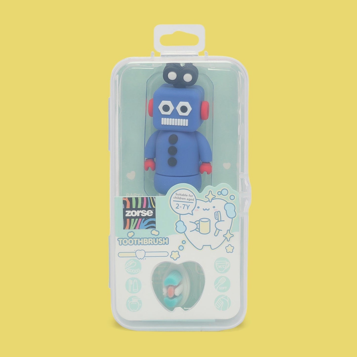 ZORSE baby toothbrush special curated for your child's teeth in style 2-7 year olds (random robot-print) - Kidspark
