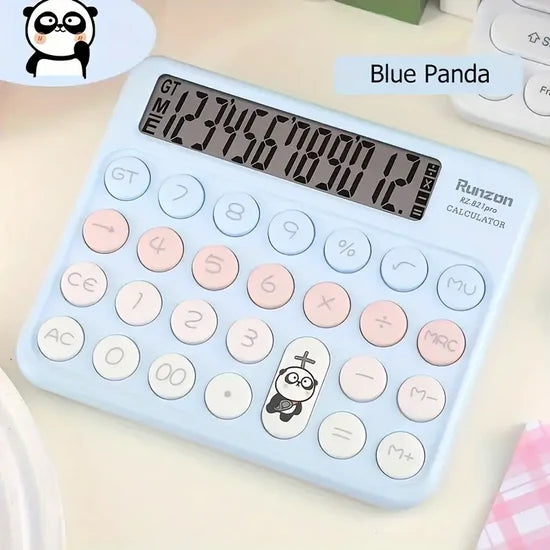 Cutsy blue panda desk calculator