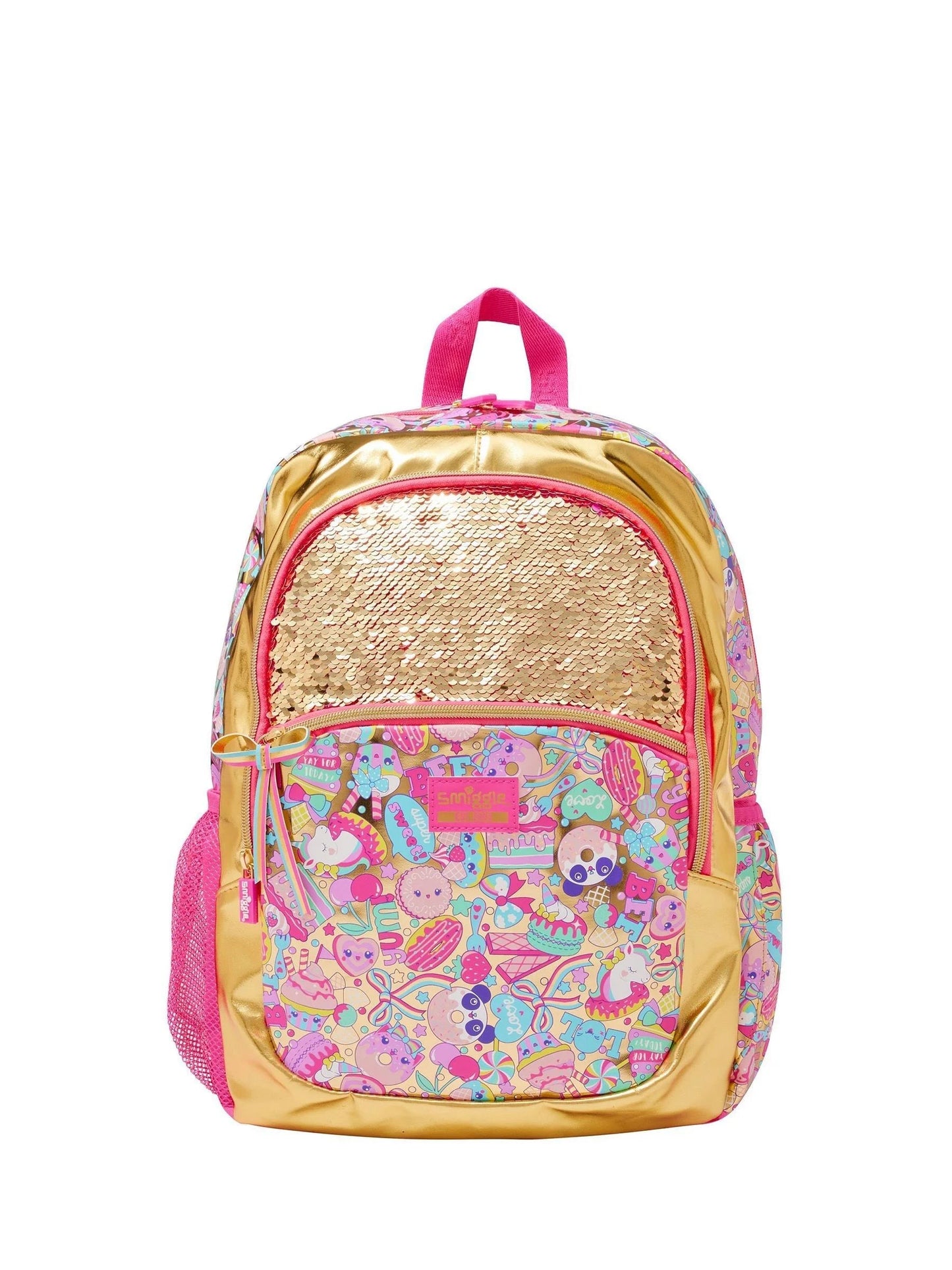 Smiggle - 16 inch Premium 20th anniversary gold sequin Backpack