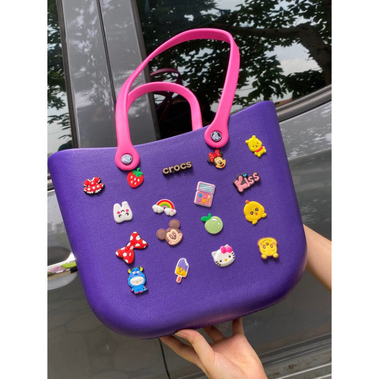Crocs - big beach bag with jibbitz