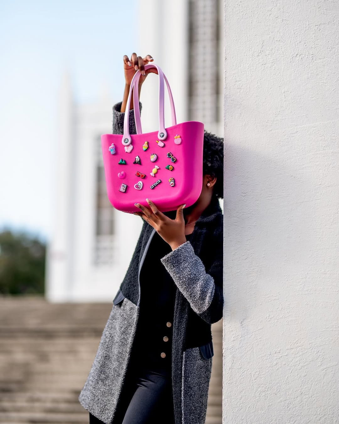 Crocs - big beach bag with jibbitz