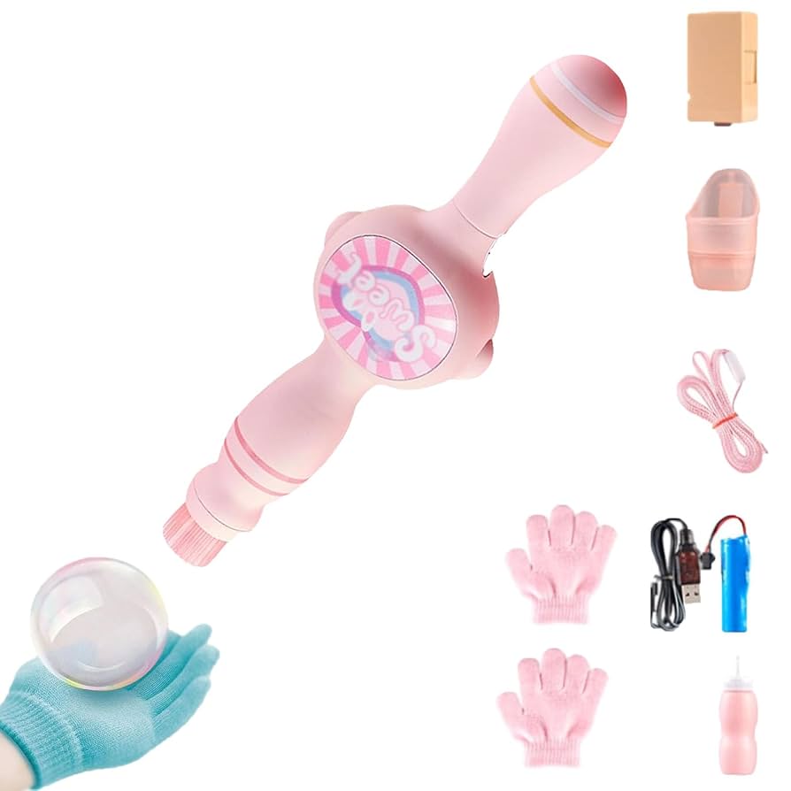 Smoke Bubble Machine - Fog Bomb Maker unbreakable bubbles with gloves