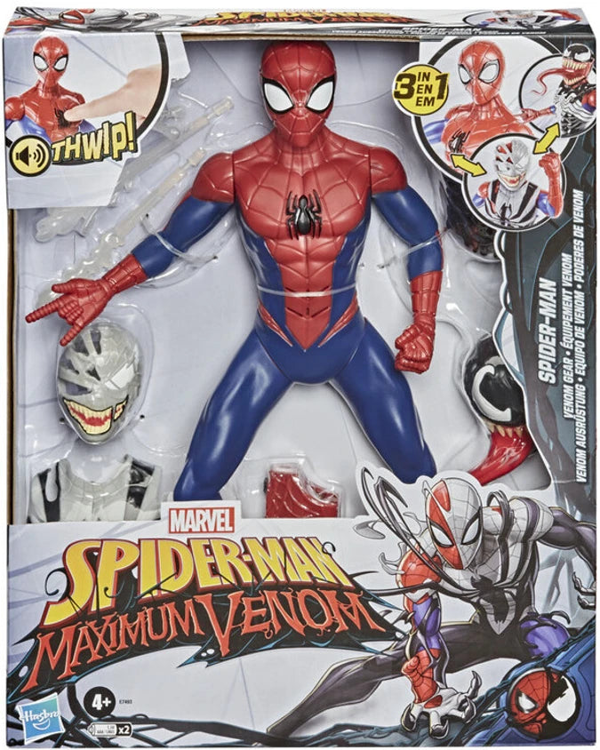 Spider man maximum venom, spider man venom gear, 12 inch action figure