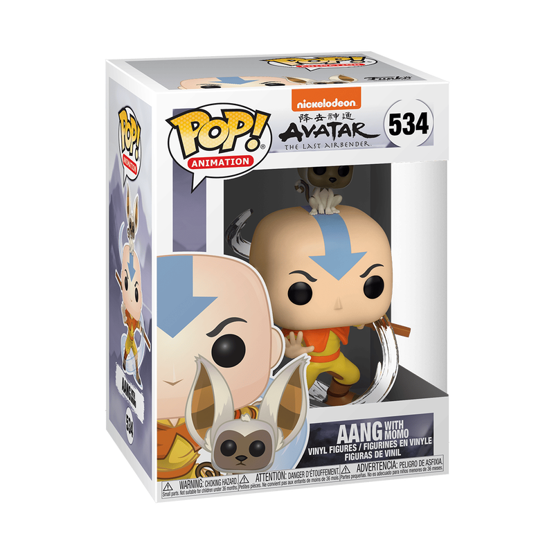 Funko pop! Aang with momo action figure