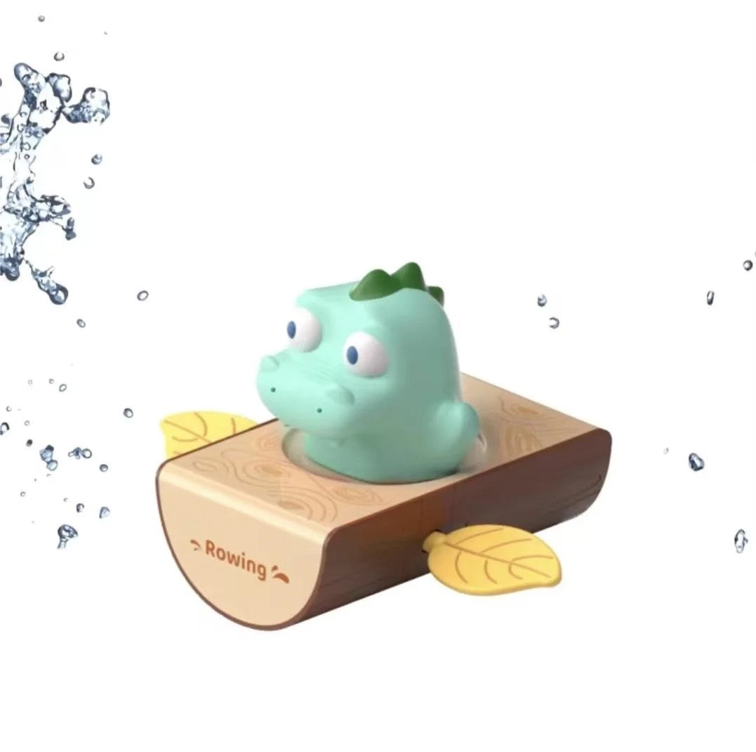 Floating paddle boat hippo and crocodile Bath Toy: Making Bath time Fun and Playful(1pc) - Kidspark