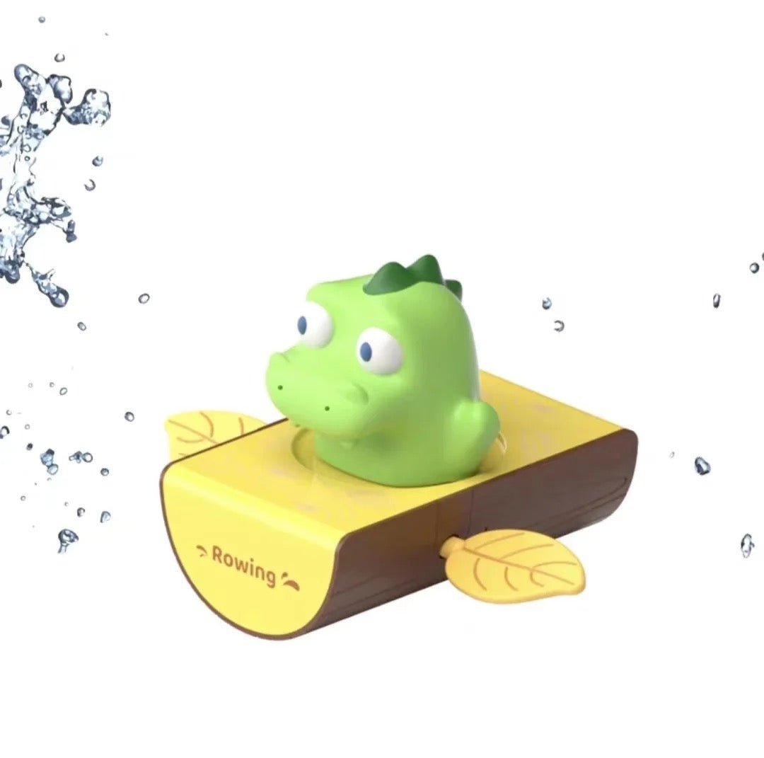Floating paddle boat hippo and crocodile Bath Toy: Making Bath time Fun and Playful(1pc) - Kidspark