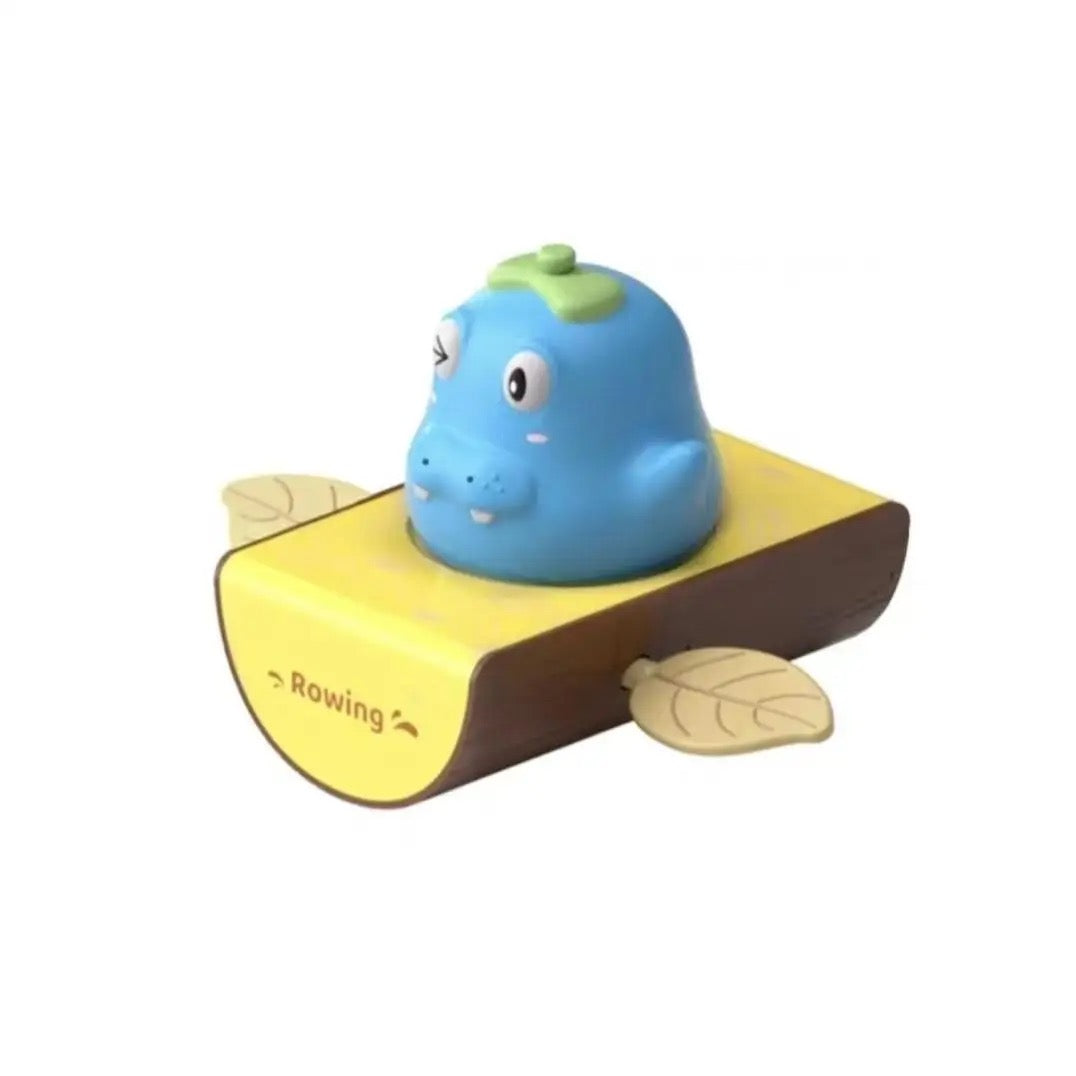 Floating paddle boat hippo and crocodile Bath Toy: Making Bath time Fun and Playful(1pc) - Kidspark