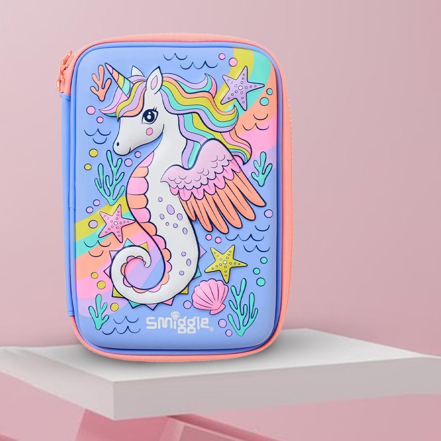 Smiggle embossed large pencil case (girls)
