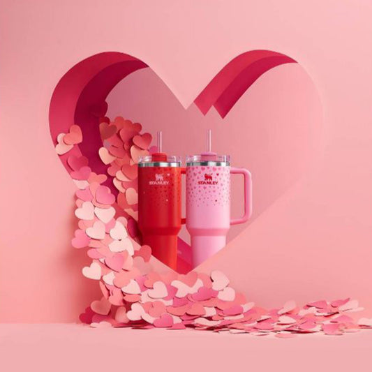 Stanley 40 oz Stainless Steel H2.0 Flowstate Quencher Tumbler - Valentine's Day - Kidspark