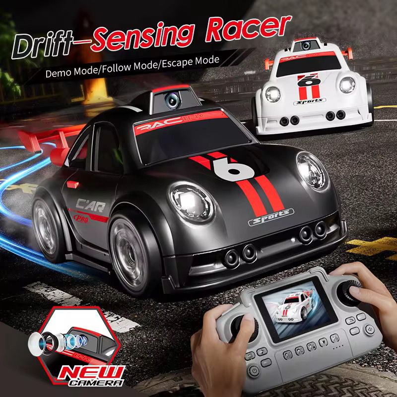 C6 Mini Cartoon RC Car Camera 2.4 Screen FPV Drift Music Toy