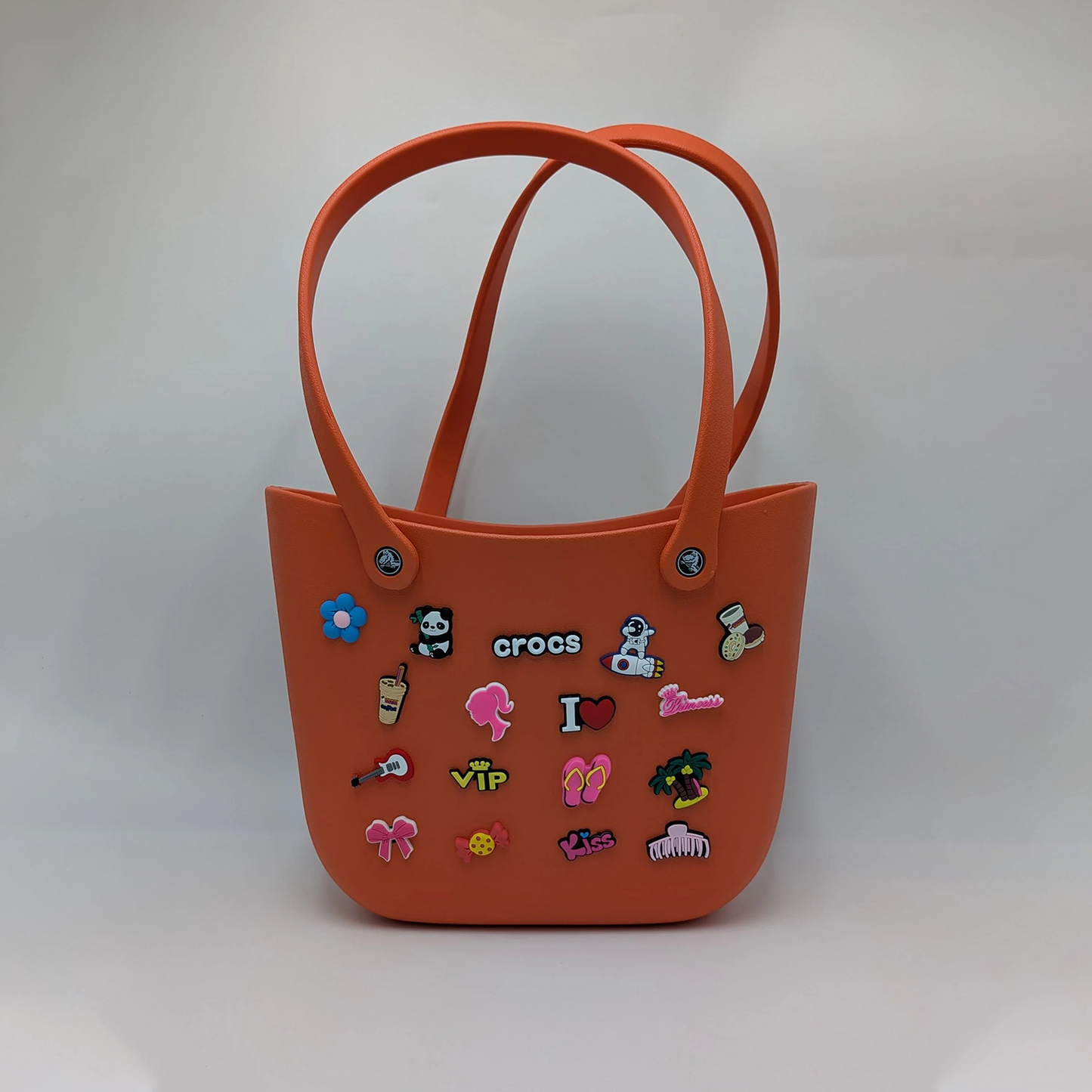 Crocs - big beach bag with jibbitz Orange
