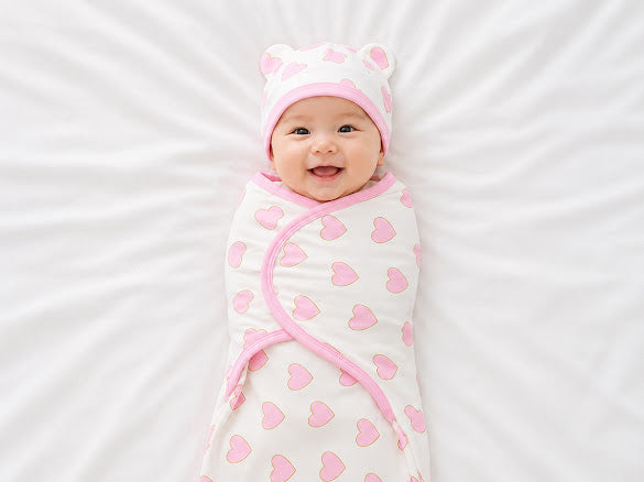 Kidspark new born bloom swaddle and cap set | 0-6 months | 0.5 TOG