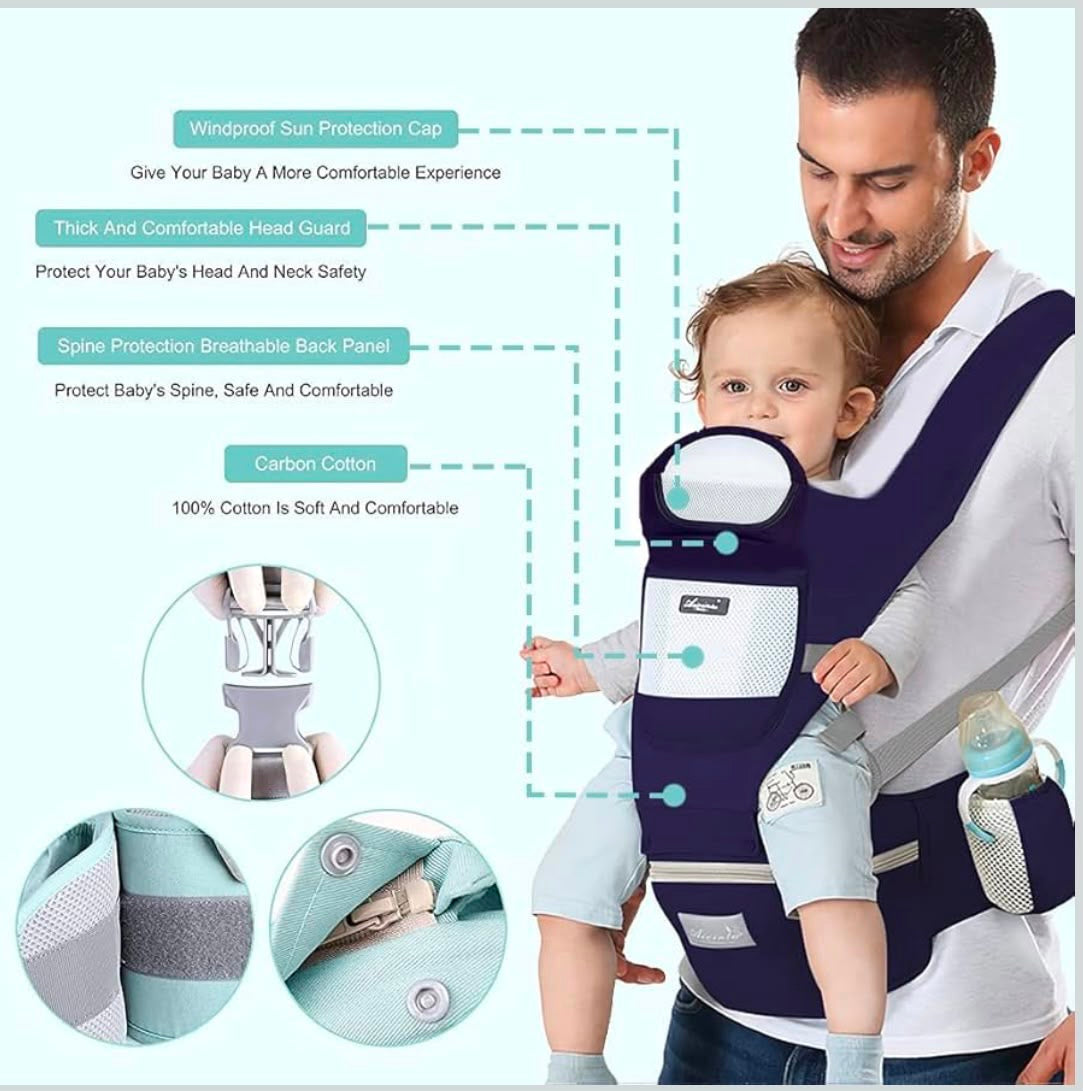 Kidspark nurture pro | premium baby carrier | 360’ positions | wider hip seat | comfort