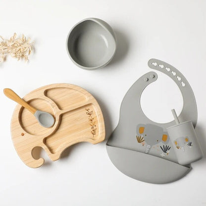 Elephant Bamboo Suction Set – Safe, Eco-Friendly Baby Feeding Essentials
