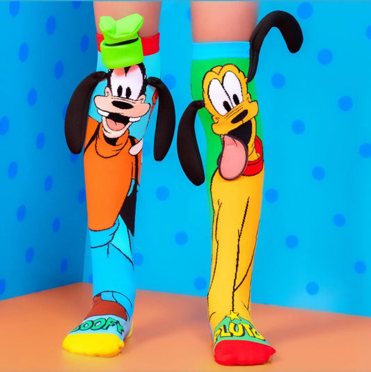 Premium quality Goofy & Pluto 3D knee high socks