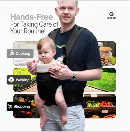 Kidspark Aiebao premium baby carrier | padded straps | M position sit| built in teether