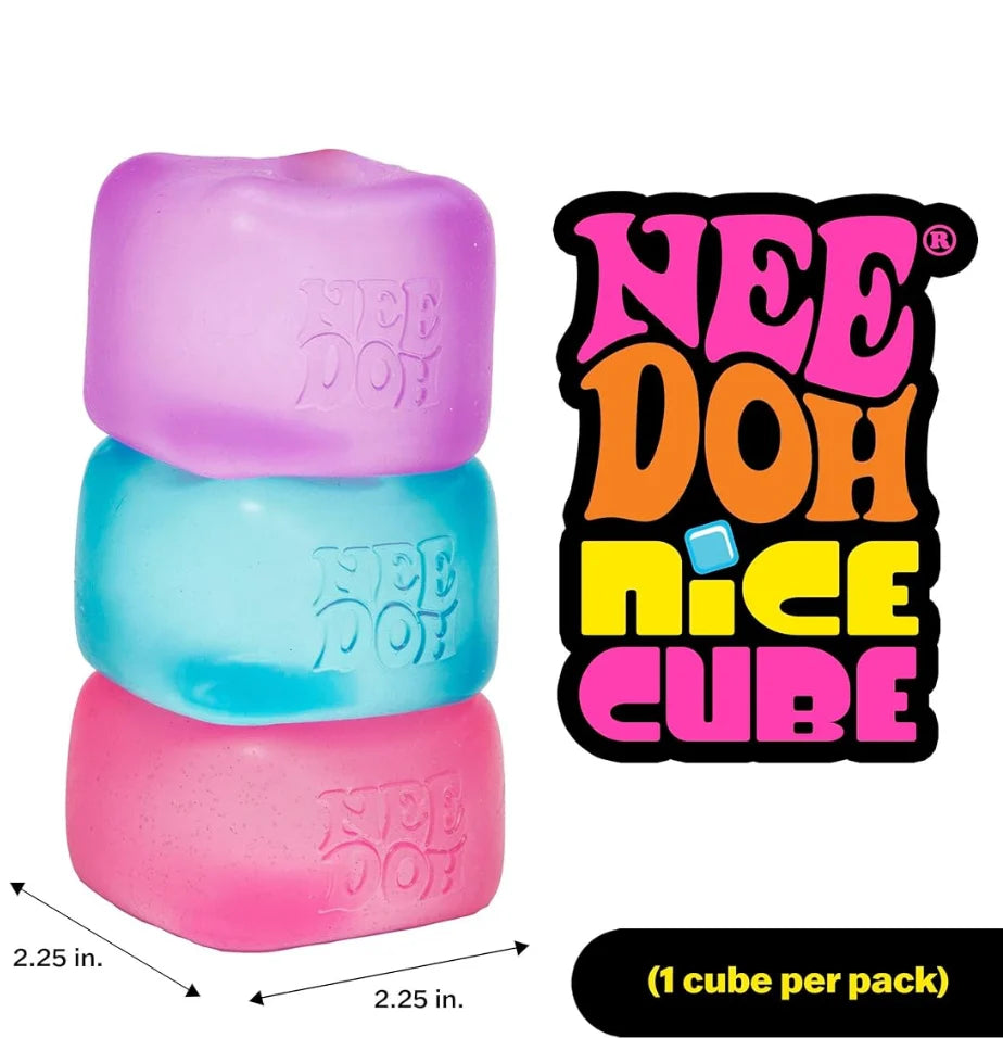 NeeDoh Nice Cube | Sensory Squeeze Toy | Super Solid fidget Squishy - 2.25"