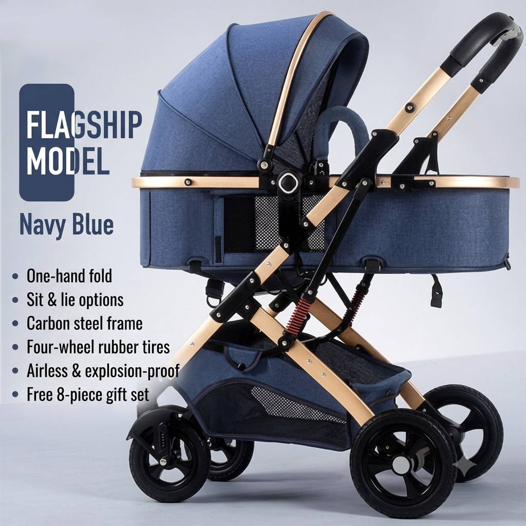 KIDSPARK Éclat | 2 in 1 baby stroller | convertible bassinet | One hand fold | premium shock absorption