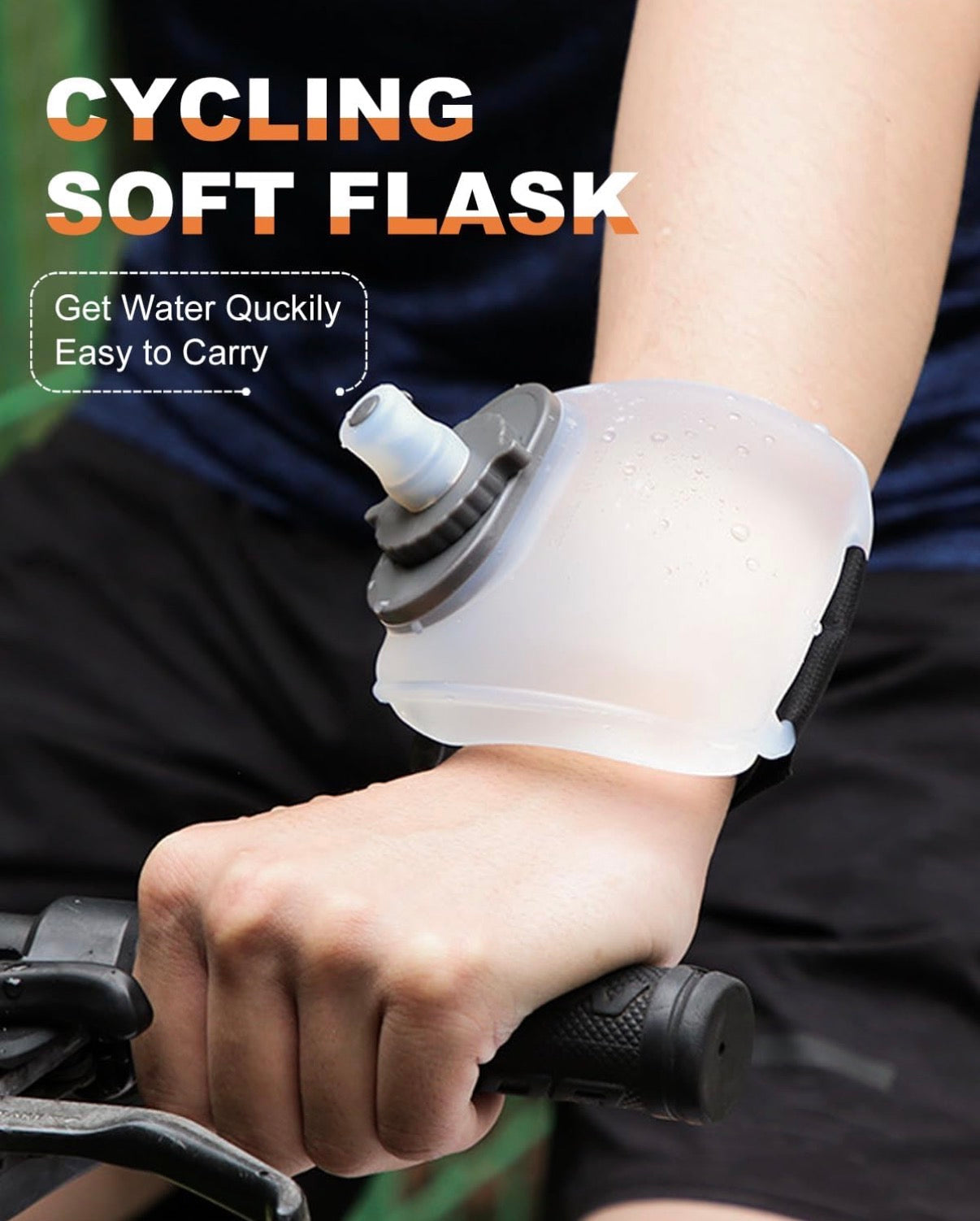 Running Wrist Water Bottle | Portable  | silicone | Running Cycling | Travel (200ml,7oz)