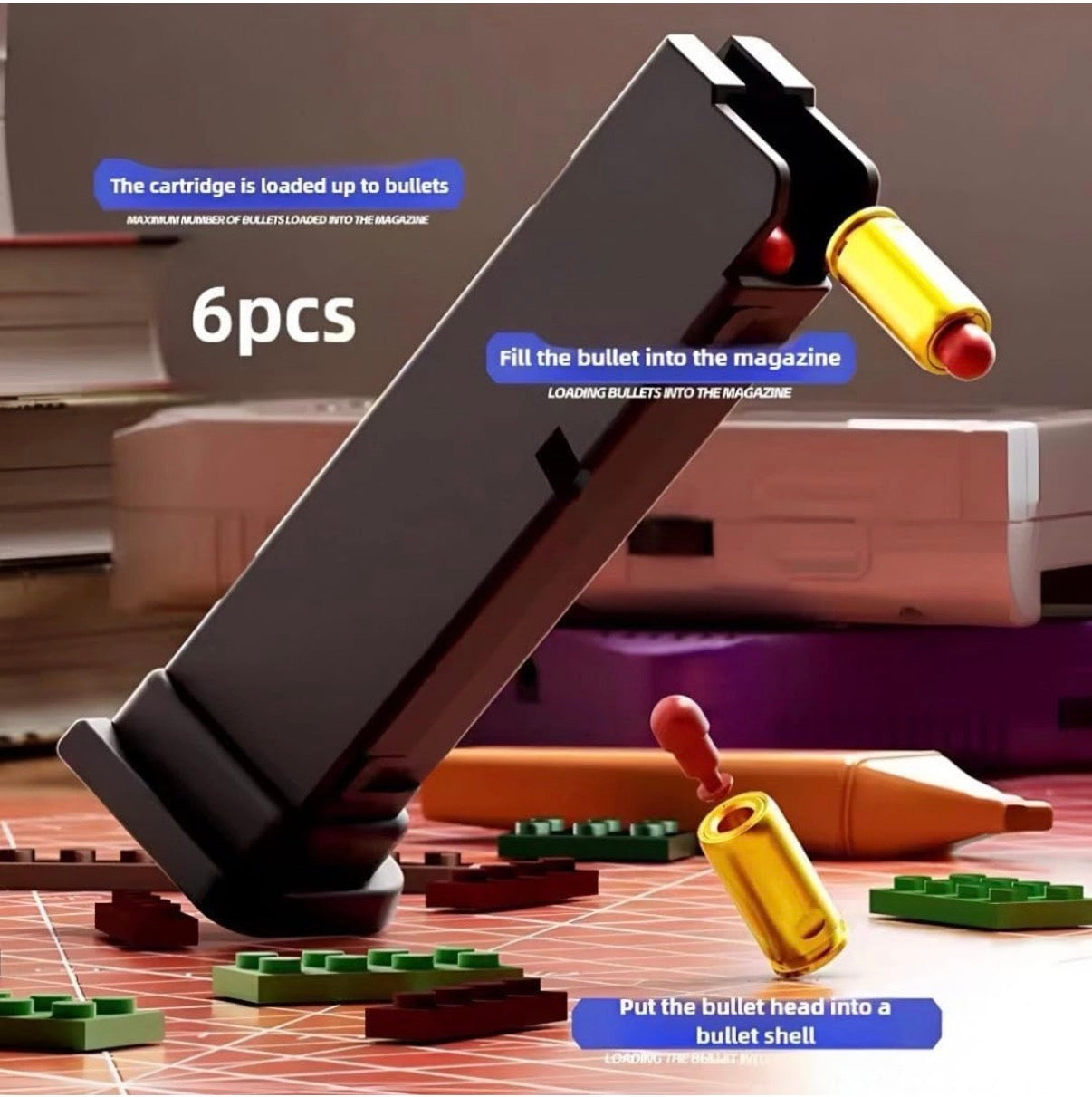 Building Block Semi-Auto Shell Ejecting Soft Bullet Toy Gun