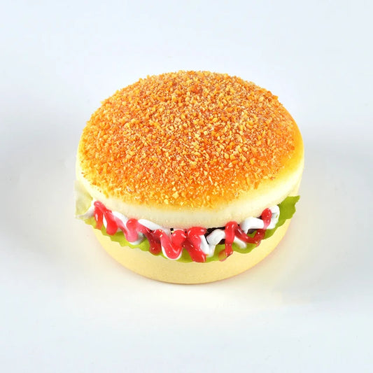Realistic fake scented burger squishy with fridge magnet - Kidspark