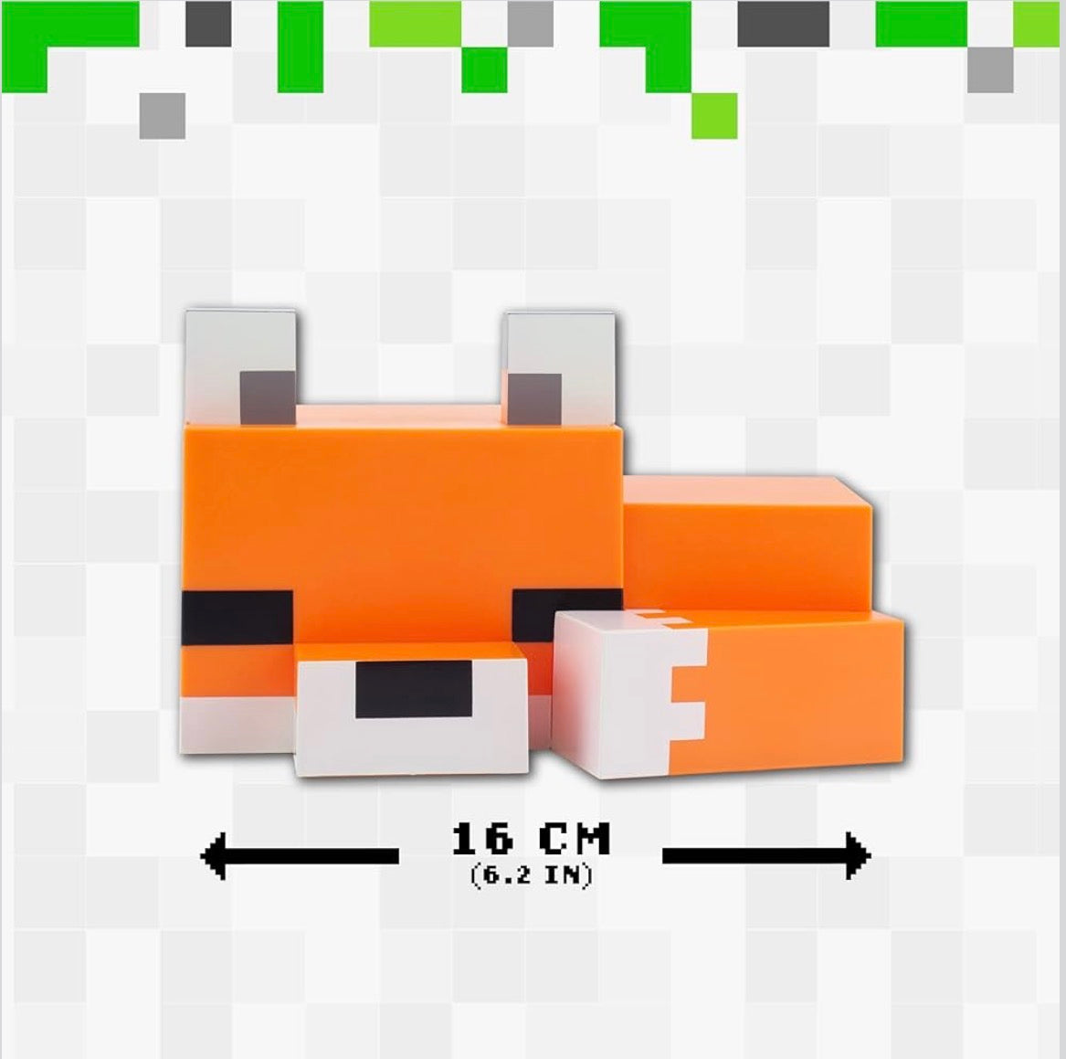 Minecraft cute fox night light | orange glow