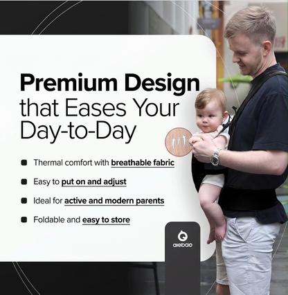 Kidspark Aiebao premium baby carrier | padded straps | M position sit| built in teether
