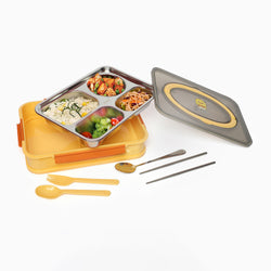 Ben duck stainless steel 4 compartment lunchbox- 1000 ml - Kidspark
