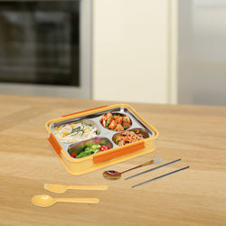 Ben duck stainless steel 4 compartment lunchbox- 1000 ml - Kidspark
