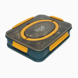 Food stainless steel 4 compartment lunchbox -1000 ml (blue) - Kidspark