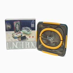 Food stainless steel 4 compartment lunchbox -1000 ml (blue) - Kidspark
