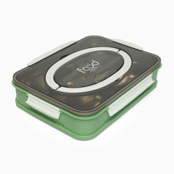 Food stainless steel 4 compartment lunchbox-1000 ml (green) - Kidspark