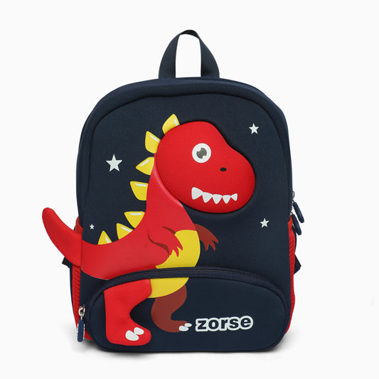 Zorse 3D red dino bag pack for kindergarten kids attractive and lovely backpacks small size (red)