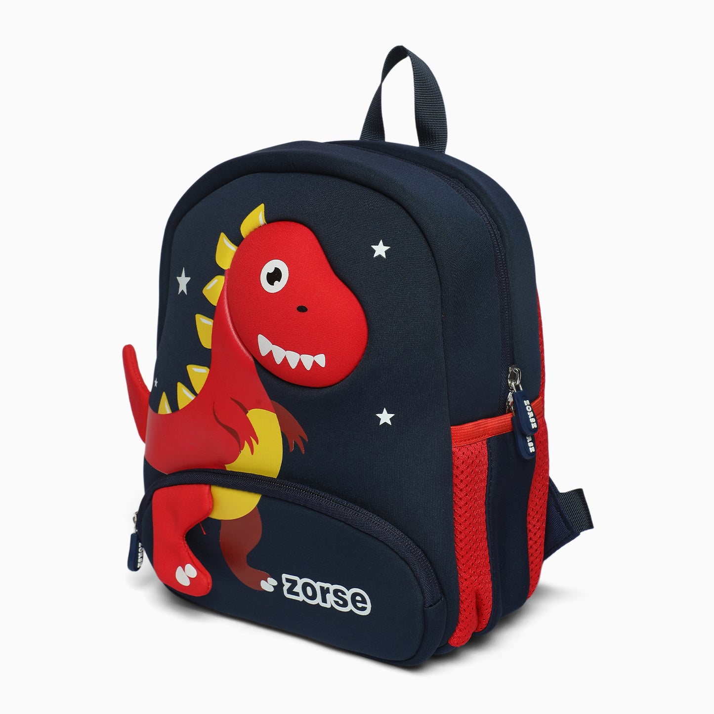 Zorse 3D red dino bag pack for kindergarten kids attractive and lovely backpacks small size (red) - Kidspark