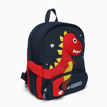 Zorse 3D red dino bag pack for kindergarten kids attractive and lovely backpacks small size (red) - Kidspark