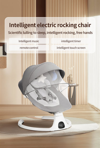 Baby Swing for Infants, Bluetooth Infant Swing with Music Speaker, Bluetooth Remote Control Timing Function with 5 Speeds, 3 Seat Positions,10 Music, 5 Point Harness Belt