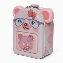 pink Teddy money bank with lock & key for kids - Kidspark