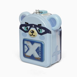 blue Teddy money bank with lock & key for kids - Kidspark