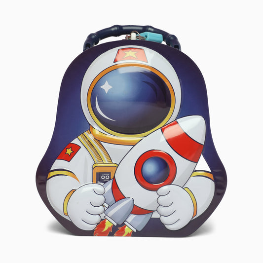 Astronaut money bank with lock & key for boys