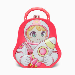 Astronaut money bank with lock & key for girls - Kidspark