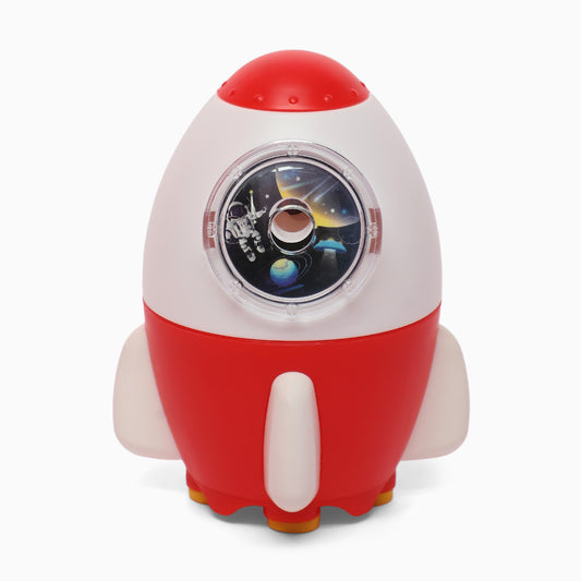 Cute space rocket table sharpener machine for kids (red)