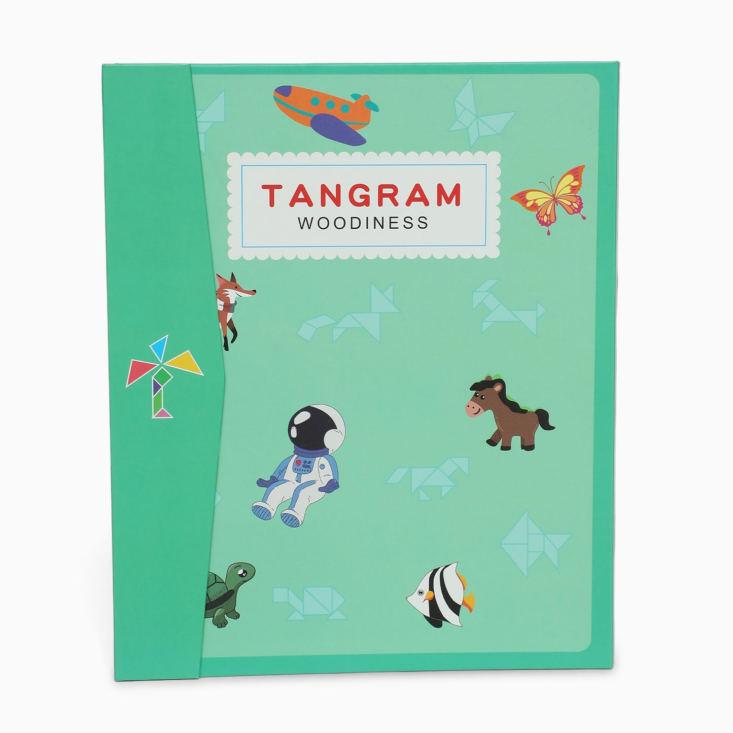 TANGRAM wooden magnetic puzzle book game for kids, Educational and early development - Kidspark