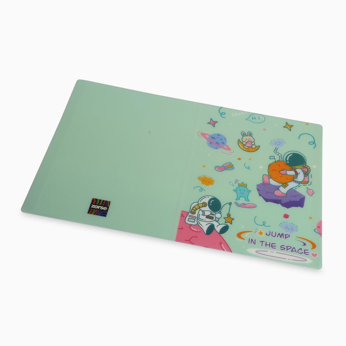 ZORSE space green 20 pocket file folder for kids documents - Kidspark