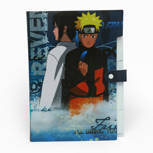 ZORSE Naruto-sasuke 6-Grid button file folder A4 for kids documents