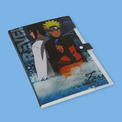 ZORSE Naruto-sasuke 6-Grid button file folder A4 for kids documents - Kidspark